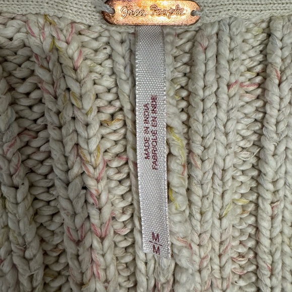 Free People Blossom Cardigan-Medium, Ivory, Oversized Fit - Picture 3 of 6